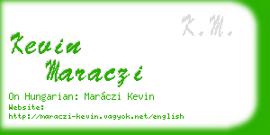 kevin maraczi business card